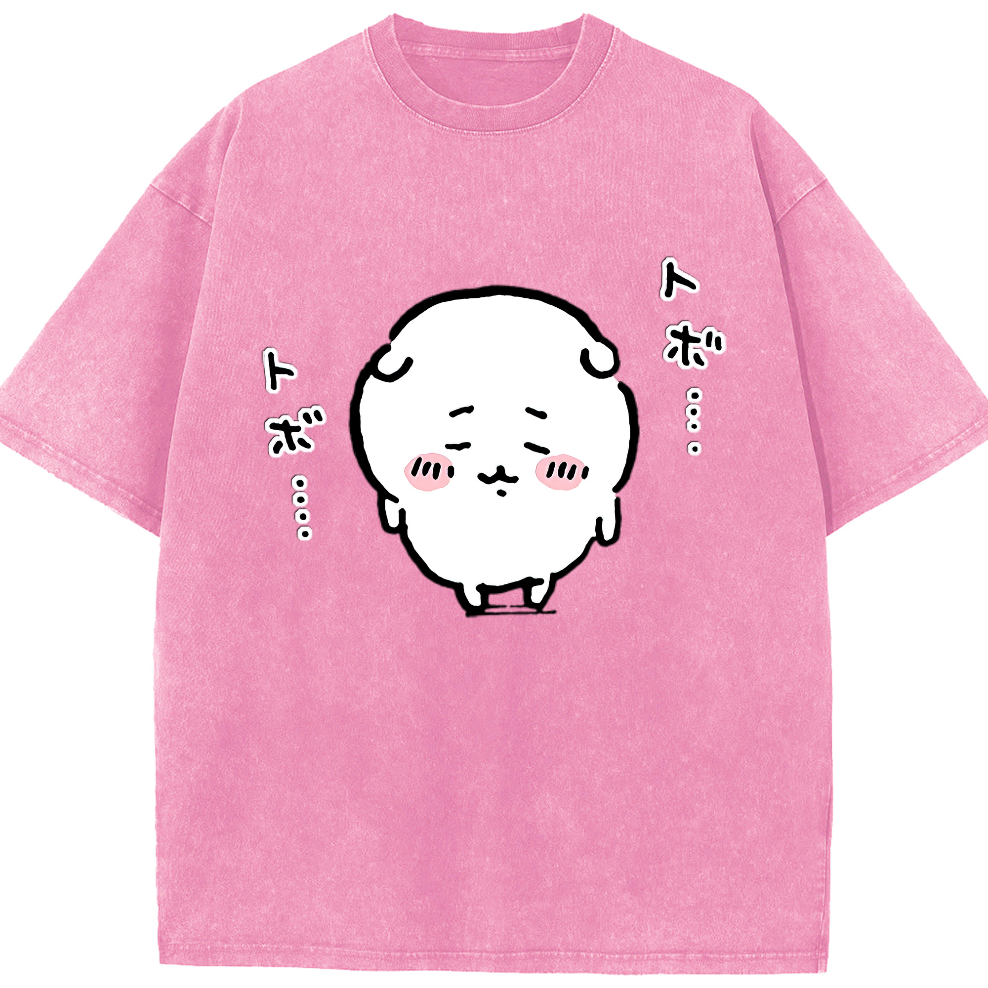 （画像用） ちいかわ ちいかわ Chii-kawa chiikawa 綿100% ヴィンテージ風 半袖Tシャツ（フロントプリント）